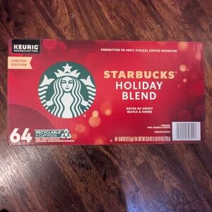 8/2026 Starbucks Holiday Blend 64 K-Cup Pods Limited Edition Medium Roast Coffee